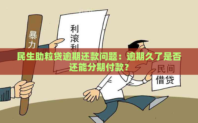 民生助粒贷逾期还款问题：逾期久了是否还能分期付款？