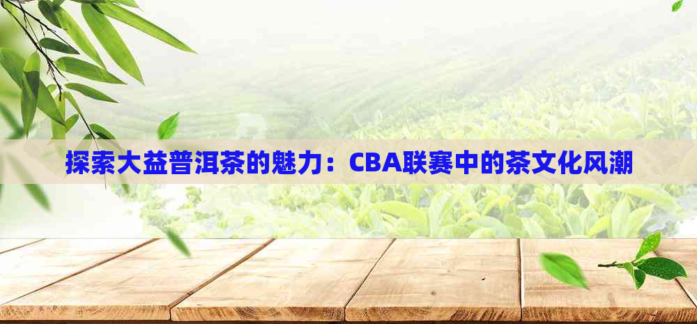 探索大益普洱茶的魅力：CBA联赛中的茶文化风潮