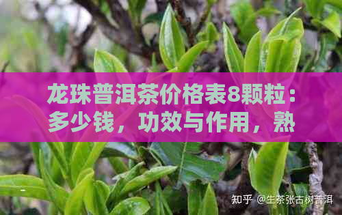 龙珠普洱茶价格表8颗粒：多少钱，功效与作用，熟茶价格