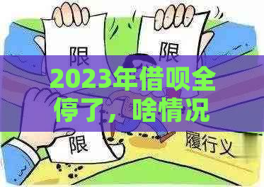 2023年借呗全停了，啥情况呀？