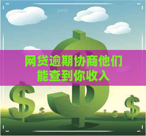 网贷逾期协商他们能查到你收入