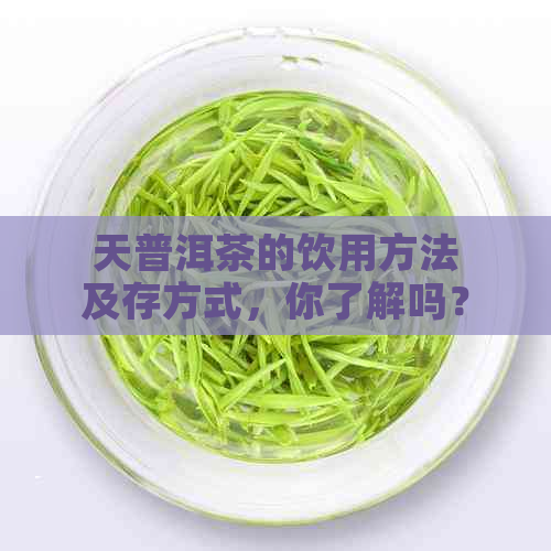 天普洱茶的饮用方法及存方式，你了解吗？