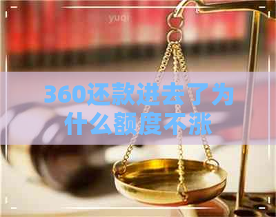 360还款进去了为什么额度不涨