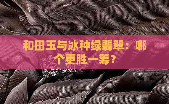 和田玉与冰种绿翡翠：哪个更胜一筹？