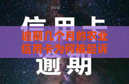 逾期几个月的农业信用卡为何被起诉？解答用户关心的问题及预防措