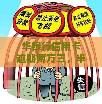 华银行信用卡逾期两万三，半年未还款可能面临什么法律后果？