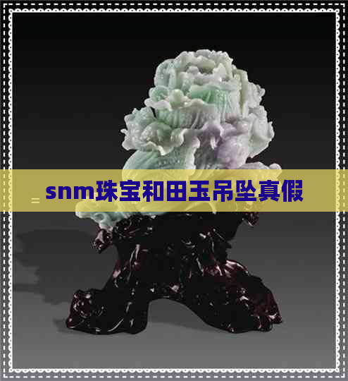 snm珠宝和田玉吊坠真假