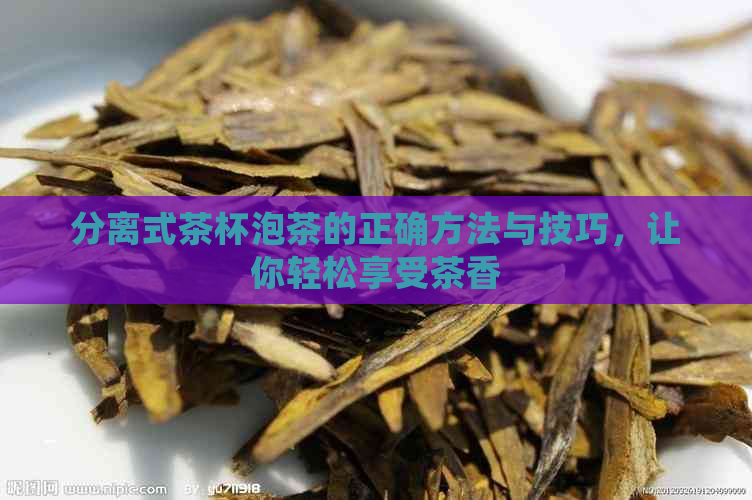 分离式茶杯泡茶的正确方法与技巧，让你轻松享受茶香