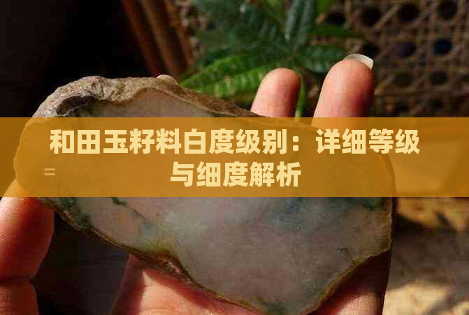 和田玉籽料白度级别：详细等级与细度解析