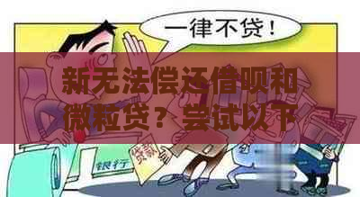 新无法偿还借呗和微粒贷？尝试以下解决方案！