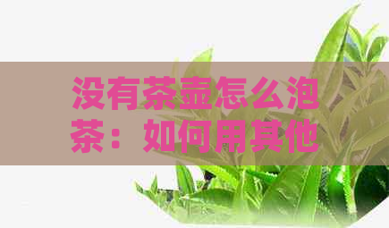 没有茶壶怎么泡茶：如何用其他方式泡好茶？