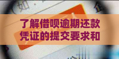 了解借呗逾期还款凭证的提交要求和流程