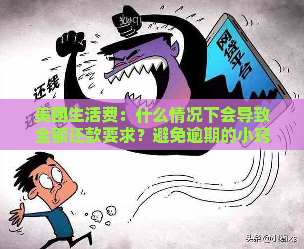 美团生活费：什么情况下会导致全额还款要求？避免逾期的小窍门！