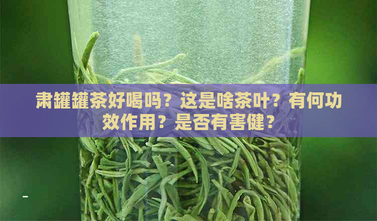 肃罐罐茶好喝吗？这是啥茶叶？有何功效作用？是否有害健？