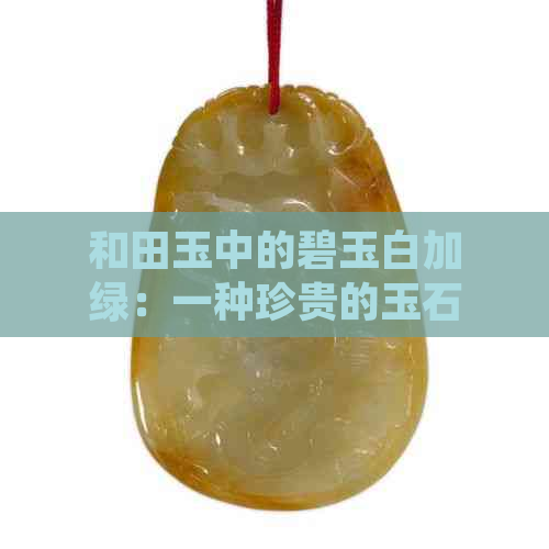 和田玉中的碧玉白加绿：一种珍贵的玉石原料解析