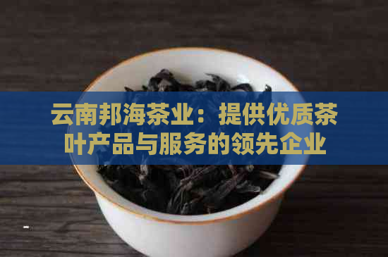 云南邦海茶业：提供优质茶叶产品与服务的领先企业