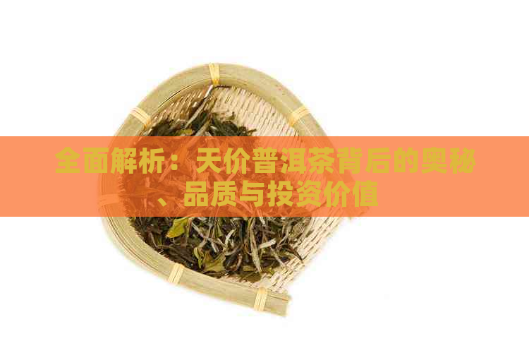 全面解析：天价普洱茶背后的奥秘、品质与投资价值