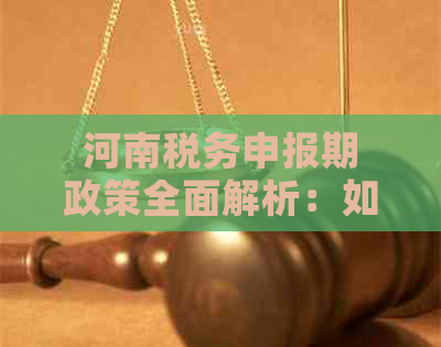 河南税务申报期政策全面解析：如何申请、影响及应对措