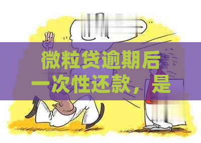 微粒贷逾期后一次性还款，是否可以避免支付罚息？