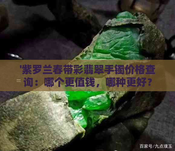 '紫罗兰春带彩翡翠手镯价格查询：哪个更值钱，哪种更好？'