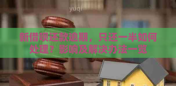 新借呗还款逾期，只还一半如何处理？影响及解决办法一览