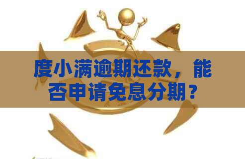 度小满逾期还款，能否申请免息分期？