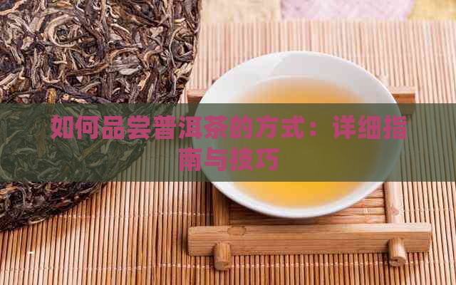 如何品尝普洱茶的方式：详细指南与技巧