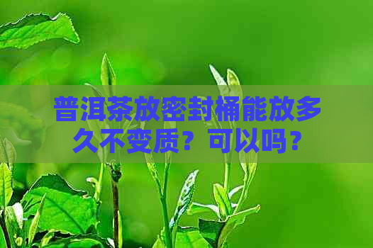 普洱茶放密封桶能放多久不变质？可以吗？