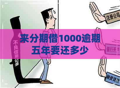 来分期借1000逾期五年要还多少