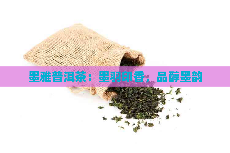 墨雅普洱茶：墨羽印香，品醇墨韵