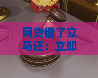 网贷借了立马还：立即还款是否影响信用及构成违法行为？