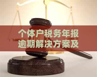 个体户税务年报逾期解决方案及注意事项：如何避免罚款和影响经营？