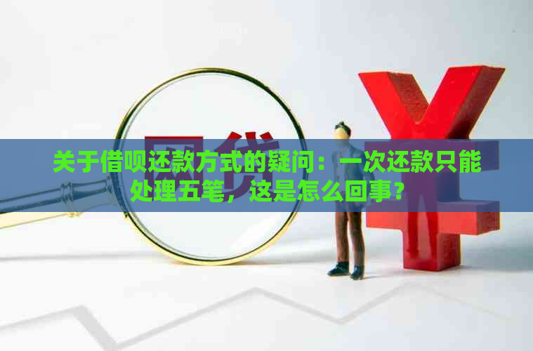 关于借呗还款方式的疑问：一次还款只能处理五笔，这是怎么回事？