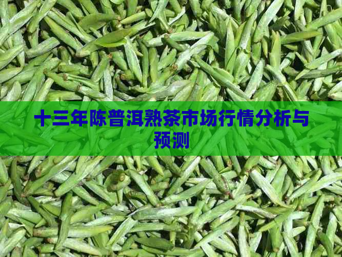 十三年陈普洱熟茶市场行情分析与预测