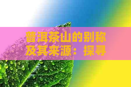 普洱茶山的别称及其来源：探寻云南茶叶名山的故事