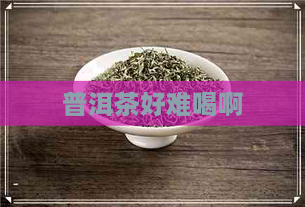 普洱茶好难喝啊