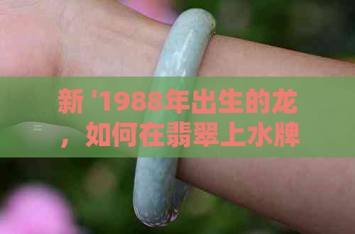 新 '1988年出生的龙，如何在翡翠上水牌中找到属于它的吉祥之源'