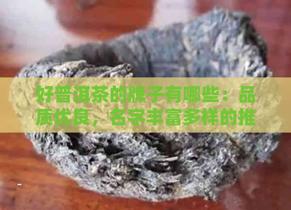 好普洱茶的牌子有哪些：品质优良，名字丰富多样的推荐