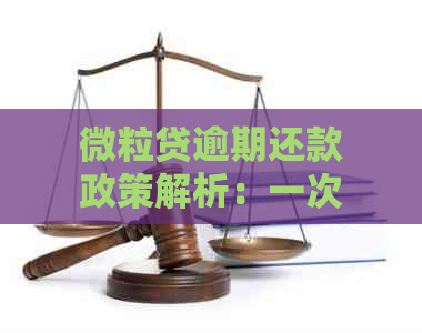 微粒贷逾期还款政策解析：一次性还清欠款是否可行？