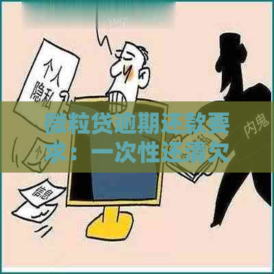 微粒贷逾期还款要求：一次性还清欠款？如何应对？