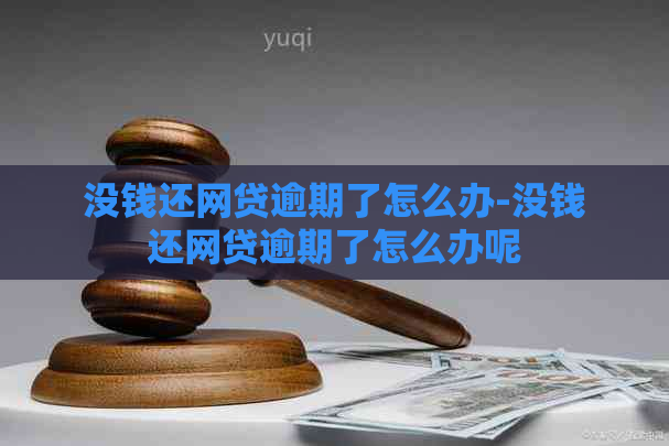 没钱还网贷逾期了怎么办-没钱还网贷逾期了怎么办呢