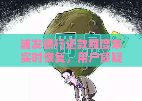 浦发银行还款额度未实时恢复，用户质疑解决方案