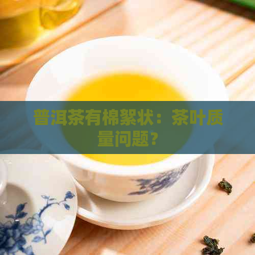 普洱茶有棉絮状：茶叶质量问题？