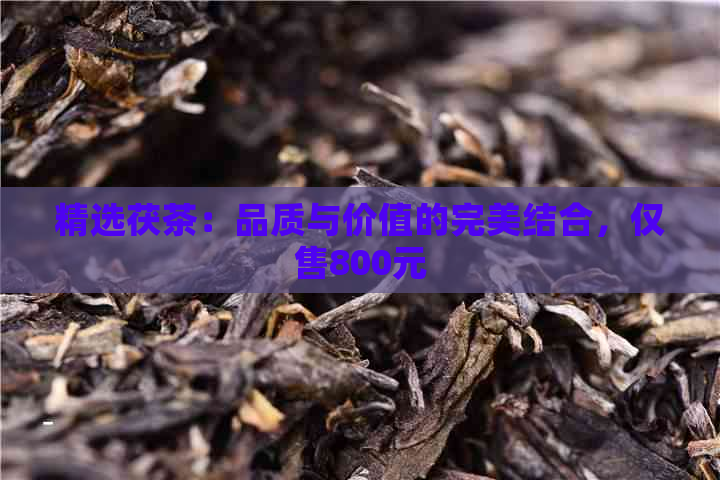 精选茯茶：品质与价值的完美结合，仅售800元