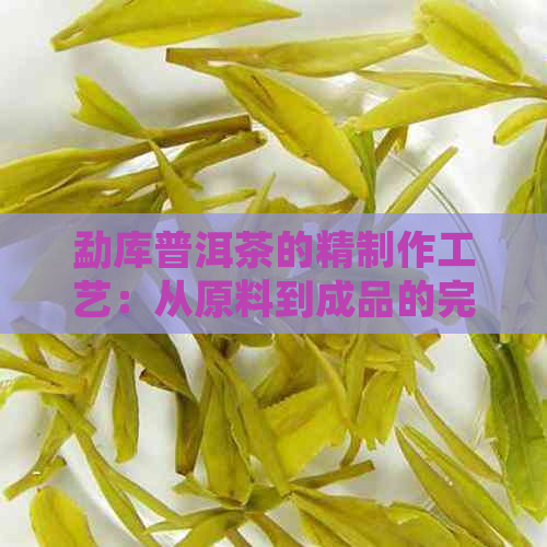 勐库普洱茶的精制作工艺：从原料到成品的完整流程分析