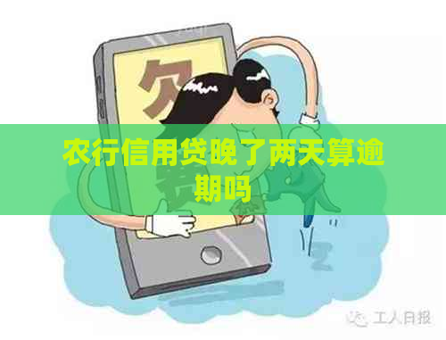 农行信用贷晚了两天算逾期吗