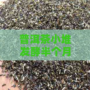 普洱茶小堆发酵半个月是否可饮用：能喝吗？