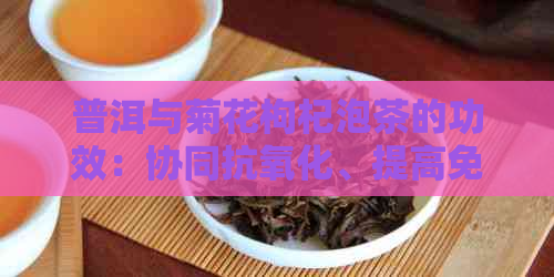 普洱与菊花枸杞泡茶的功效：协同抗氧化、提高免疫力、助消化、缓疲劳。