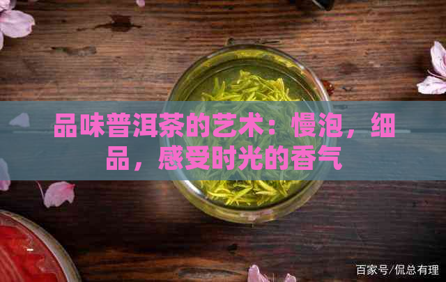 品味普洱茶的艺术：慢泡，细品，感受时光的香气