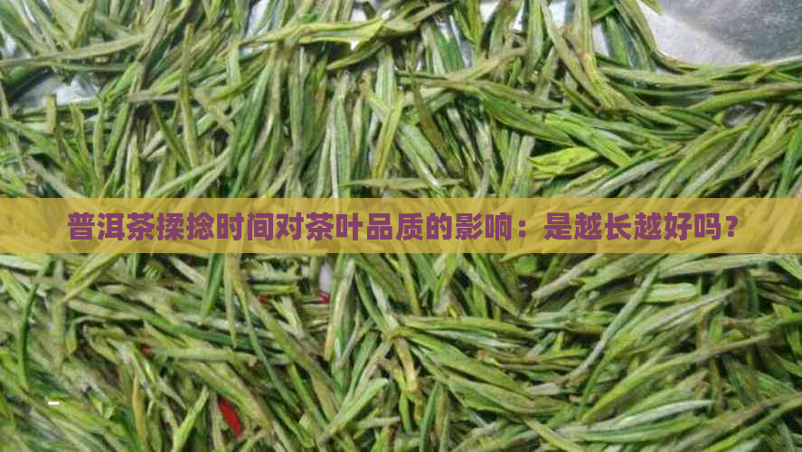 普洱茶揉捻时间对茶叶品质的影响：是越长越好吗？